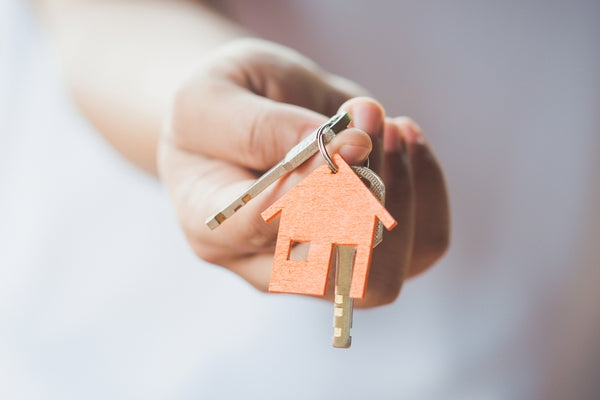 House shaped keychain